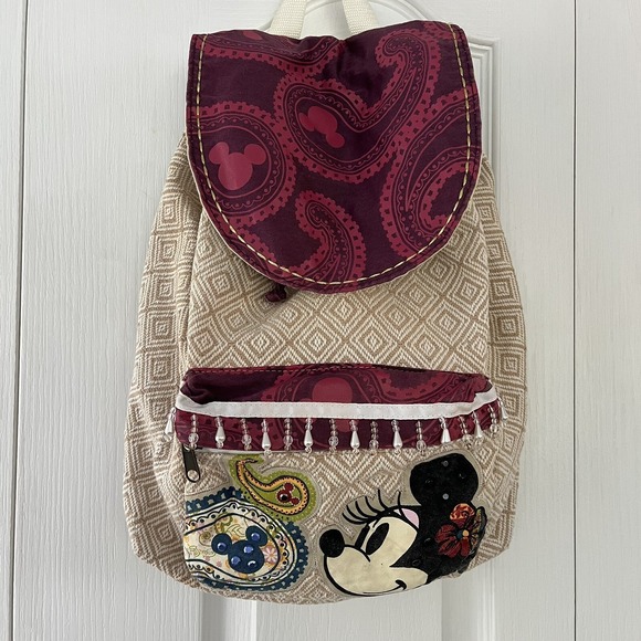 Disney Other - Walt Disney Parks Minnie Mouse Drawstring Backpack